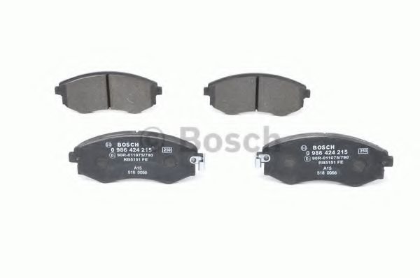 BOSCH - 0 986 424 215 - Комплект тормозных колодок, дисковый тормоз (Тормозная система)