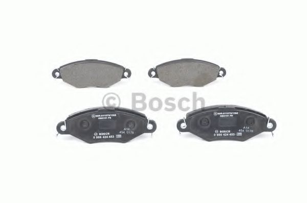 BOSCH - 0 986 424 453 - Комплект тормозных колодок, дисковый тормоз (Тормозная система)