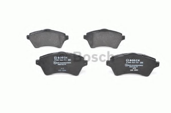 BOSCH - 0 986 424 721 - Комплект тормозных колодок, дисковый тормоз (Тормозная система)