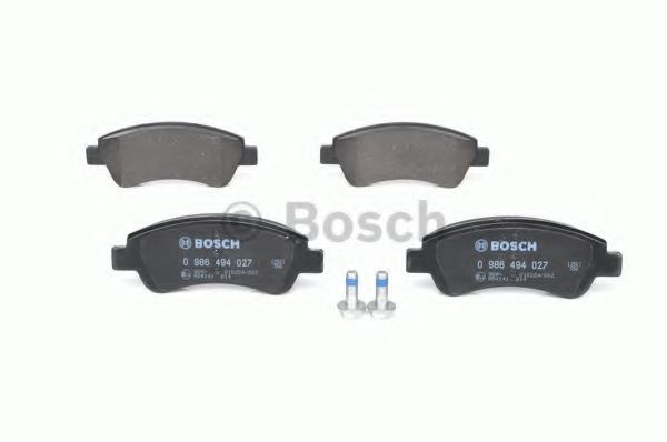BOSCH - 0 986 494 027 - Комплект тормозных колодок, дисковый тормоз (Тормозная система)