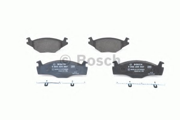 BOSCH - 0 986 494 057 - Комплект тормозных колодок, дисковый тормоз (Тормозная система)