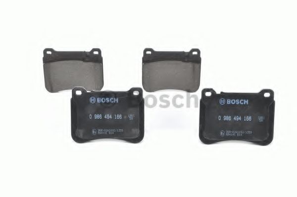 BOSCH - 0 986 494 166 - Комплект тормозных колодок, дисковый тормоз (Тормозная система)