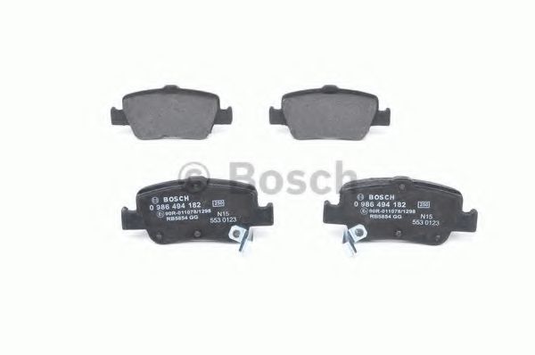 BOSCH - 0 986 494 182 - Комплект тормозных колодок, дисковый тормоз (Тормозная система)