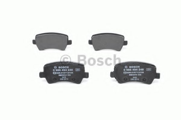 BOSCH - 0 986 494 248 - Комплект тормозных колодок, дисковый тормоз (Тормозная система)