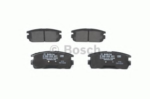 BOSCH - 0 986 494 251 - Комплект тормозных колодок, дисковый тормоз (Тормозная система)