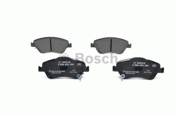 BOSCH - 0 986 494 260 - Комплект тормозных колодок, дисковый тормоз (Тормозная система)