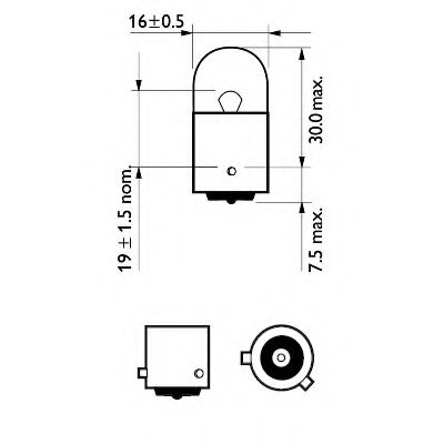 PHILIPS - 12093NACP - Лампа накаливания, фонарь указателя поворота (Сигнализация)