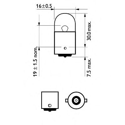 PHILIPS - 12814CP - Лампа накаливания, фонарь указателя поворота (Сигнализация)