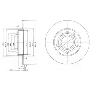 DELPHI - BG2753 - Тормозной диск (Тормозная система)