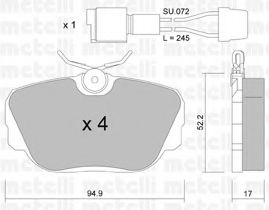 METELLI - 22-0042-0K - Комплект тормозных колодок, дисковый тормоз