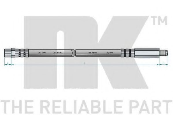 NK - 853326 - Тормозной шланг (Тормозная система)