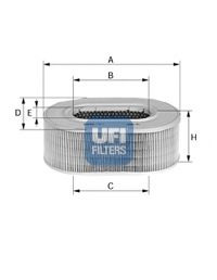 UFI - 27.071.01 - Воздушный фильтр (Система подачи воздуха)