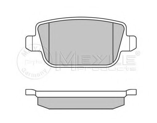 MEYLE - 025 245 3715 - Комплект тормозных колодок, дисковый тормоз (Тормозная система)