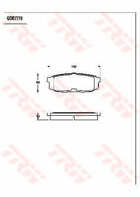 TRW - GDB7778 - Комплект тормозных колодок, дисковый тормоз (Тормозная система)