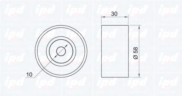 IPD - 15-0646 - Паразитный / Ведущий ролик, зубчатый ремень (Ременный привод)
