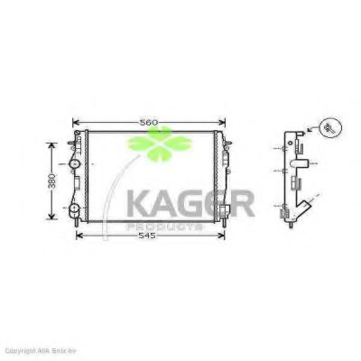 KAGER - 31-2447 - Радиатор, охлаждение двигателя