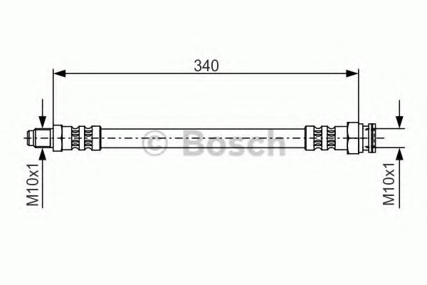 BOSCH - 1 987 476 393 - Тормозной шланг (Тормозная система)