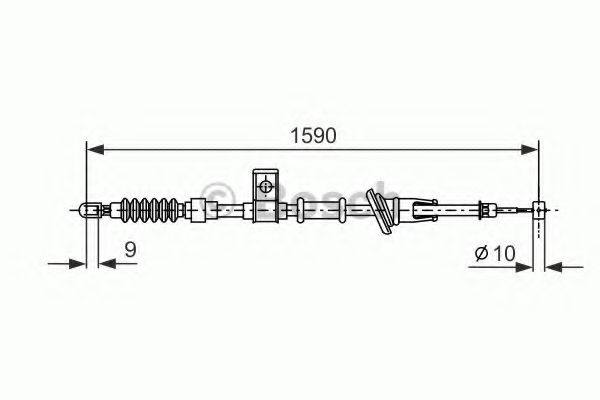 BOSCH - 1 987 477 530 - Трос, стояночная тормозная система (Тормозная система)