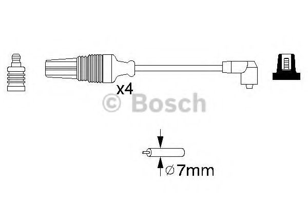 BOSCH - 0 986 356 830 - Комплект проводов зажигания (Система зажигания)