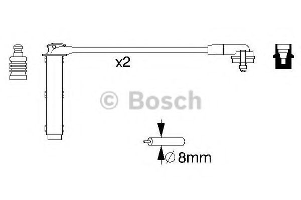 BOSCH - 0 986 356 833 - Комплект проводов зажигания (Система зажигания)