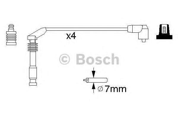 BOSCH - 0 986 357 126 - Комплект проводов зажигания (Система зажигания)