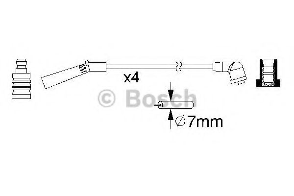 BOSCH - 0 986 357 157 - Комплект проводов зажигания (Система зажигания)