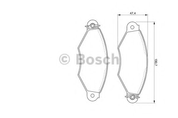 BOSCH - 0 986 424 453 - Комплект тормозных колодок, дисковый тормоз (Тормозная система)