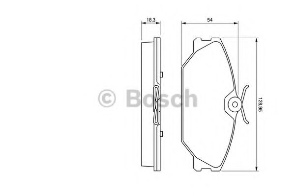 BOSCH - 0 986 424 533 - Комплект тормозных колодок, дисковый тормоз (Тормозная система)