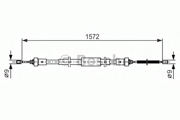 BOSCH - 1 987 482 384 - Трос, стояночная тормозная система (Тормозная система)