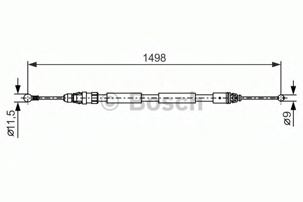 BOSCH - 1 987 482 387 - Трос, стояночная тормозная система (Тормозная система)