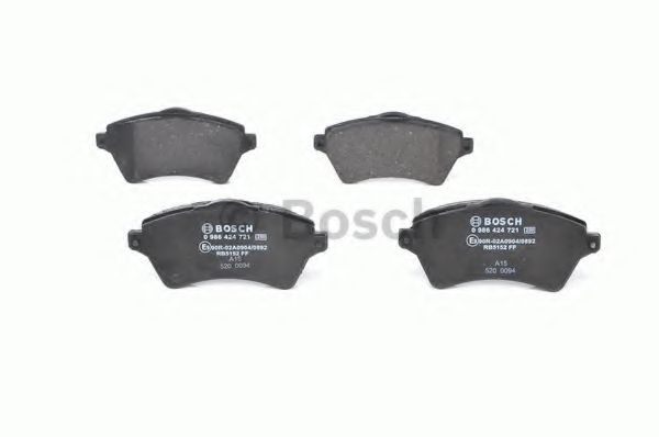 BOSCH - 0 986 424 721 - Комплект тормозных колодок, дисковый тормоз (Тормозная система)