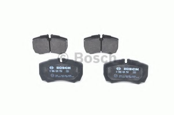 BOSCH - 0 986 424 750 - Комплект тормозных колодок, дисковый тормоз (Тормозная система)