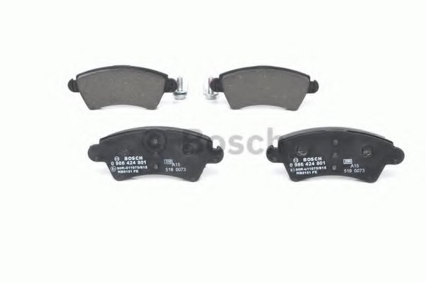 BOSCH - 0 986 424 801 - Комплект тормозных колодок, дисковый тормоз (Тормозная система)