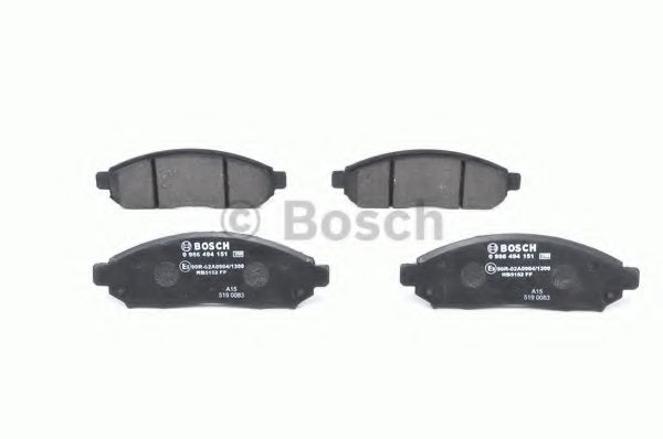 BOSCH - 0 986 494 151 - Комплект тормозных колодок, дисковый тормоз (Тормозная система)