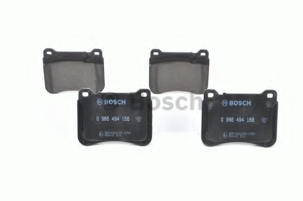 BOSCH - 0 986 494 166 - Комплект тормозных колодок, дисковый тормоз (Тормозная система)