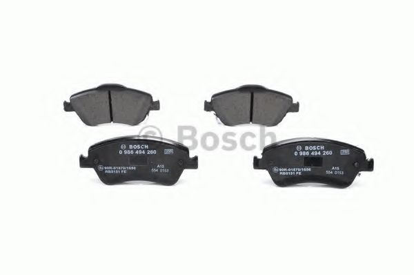 BOSCH - 0 986 494 260 - Комплект тормозных колодок, дисковый тормоз (Тормозная система)