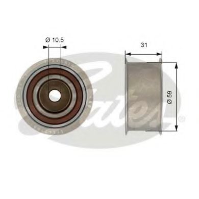 GATES - T42180 - Паразитный / Ведущий ролик, зубчатый ремень (Ременный привод)