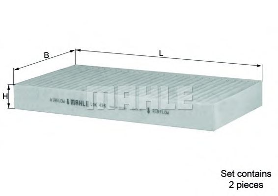 KNECHT - LAK 426/S - Фильтр, воздух во внутренном пространстве (Отопление / вентиляция)