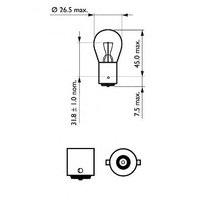 PHILIPS - 12498CP - Лампа накаливания, фонарь указателя поворота (Сигнализация)