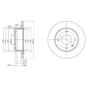 DELPHI - BG2375 - Тормозной диск (Тормозная система)