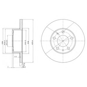 DELPHI - BG2845 - Тормозной диск (Тормозная система)