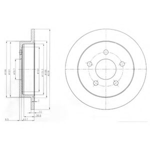 DELPHI - BG3143 - Тормозной диск (Тормозная система)