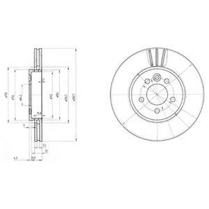 DELPHI - BG3503 - Тормозной диск (Тормозная система)