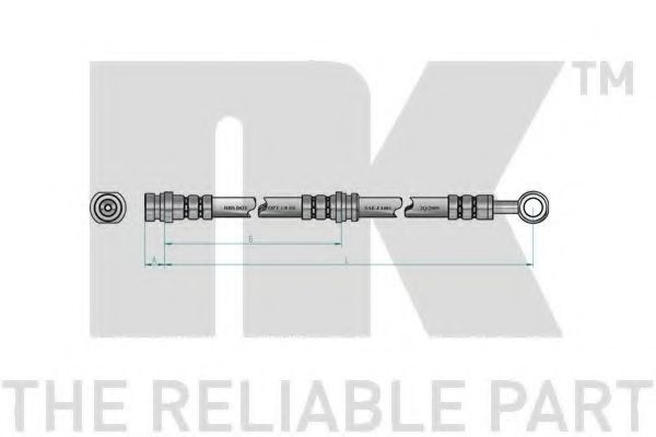 NK - 853345 - Тормозной шланг (Тормозная система)