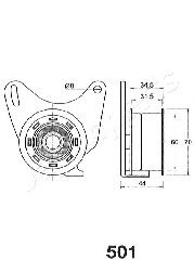 JAPANPARTS - BE-501 - Устройство для натяжения ремня, ремень ГРМ (Ременный привод)