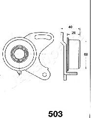 JAPANPARTS - BE-503 - Устройство для натяжения ремня, ремень ГРМ (Ременный привод)