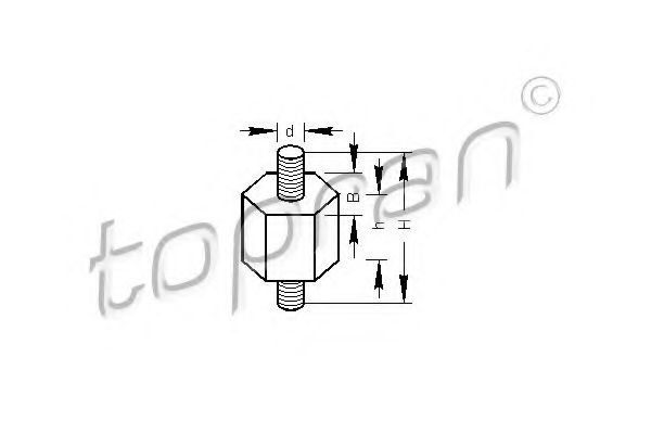 TOPRAN - 102 744 - Кронштейн, топливный насос (Система подачи топлива)