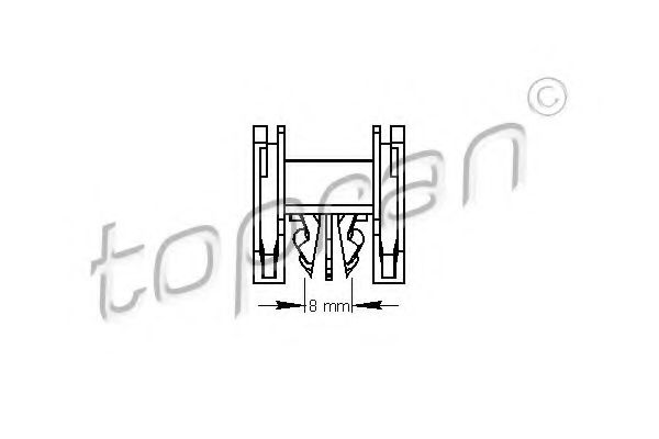 TOPRAN - 111 490 - Зажим, молдинг / защитная накладка (Кузов)