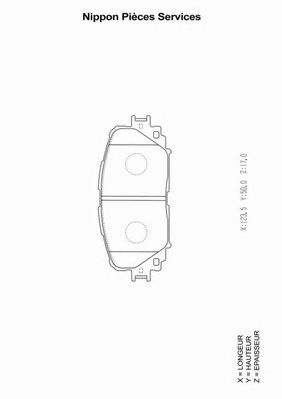 NPS - T360A119 - Комплект тормозных колодок, дисковый тормоз (Тормозная система)