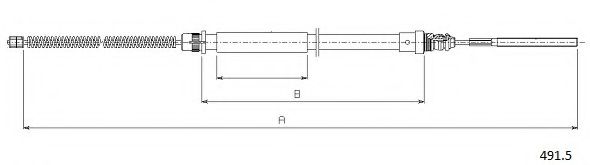 CABOR - 491.5 - Трос, стояночная тормозная система (Тормозная система)